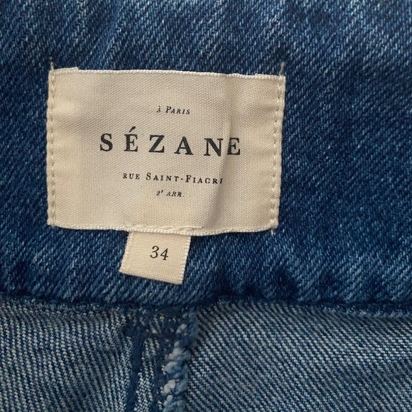 Sezane Sama Denim Trousers NWT (EU 34/US 2) - Picture 4 of 7